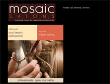 Tablet Screenshot of mosaicsalons.com
